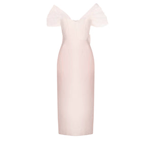 Sylvie Dress in Ballet Pink Silk Wool