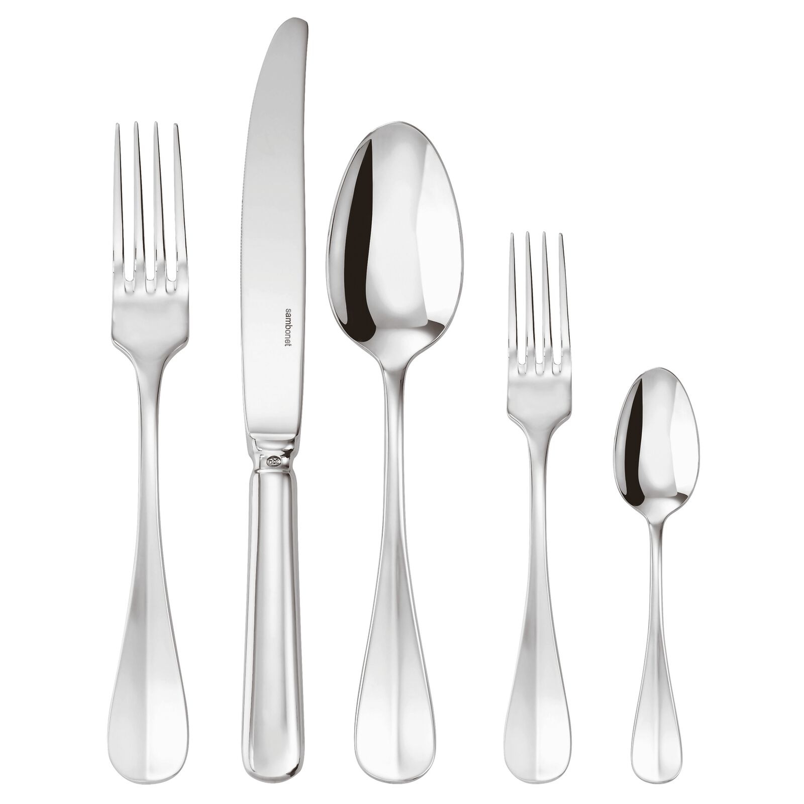 Baguette Flatware place setting, 5 pieces | Mirror (Stainless)