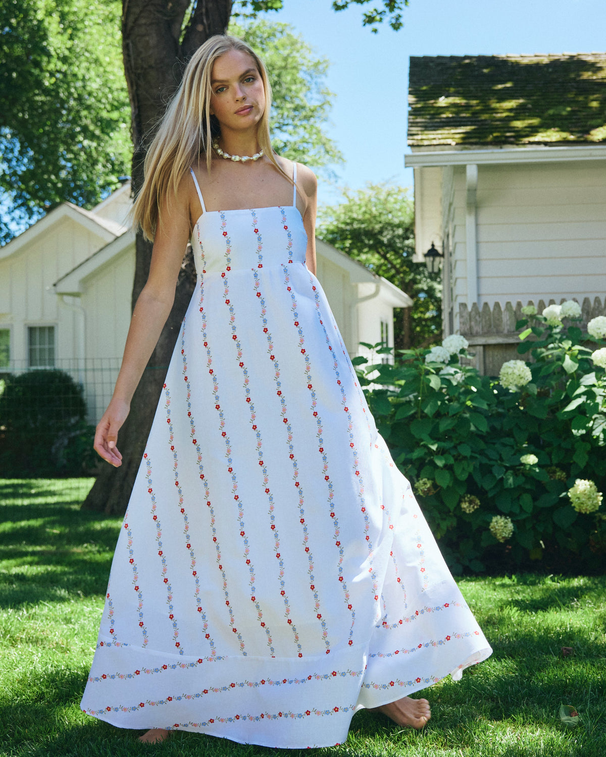 Maeve Dress in Floral Stripe
