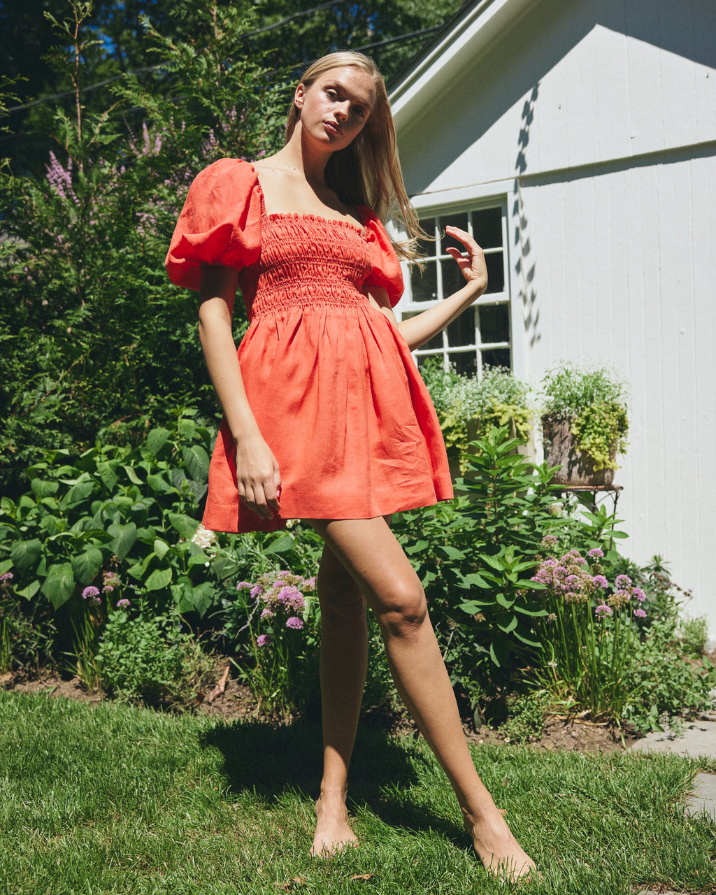 Aisla Mini Dress in Poppy