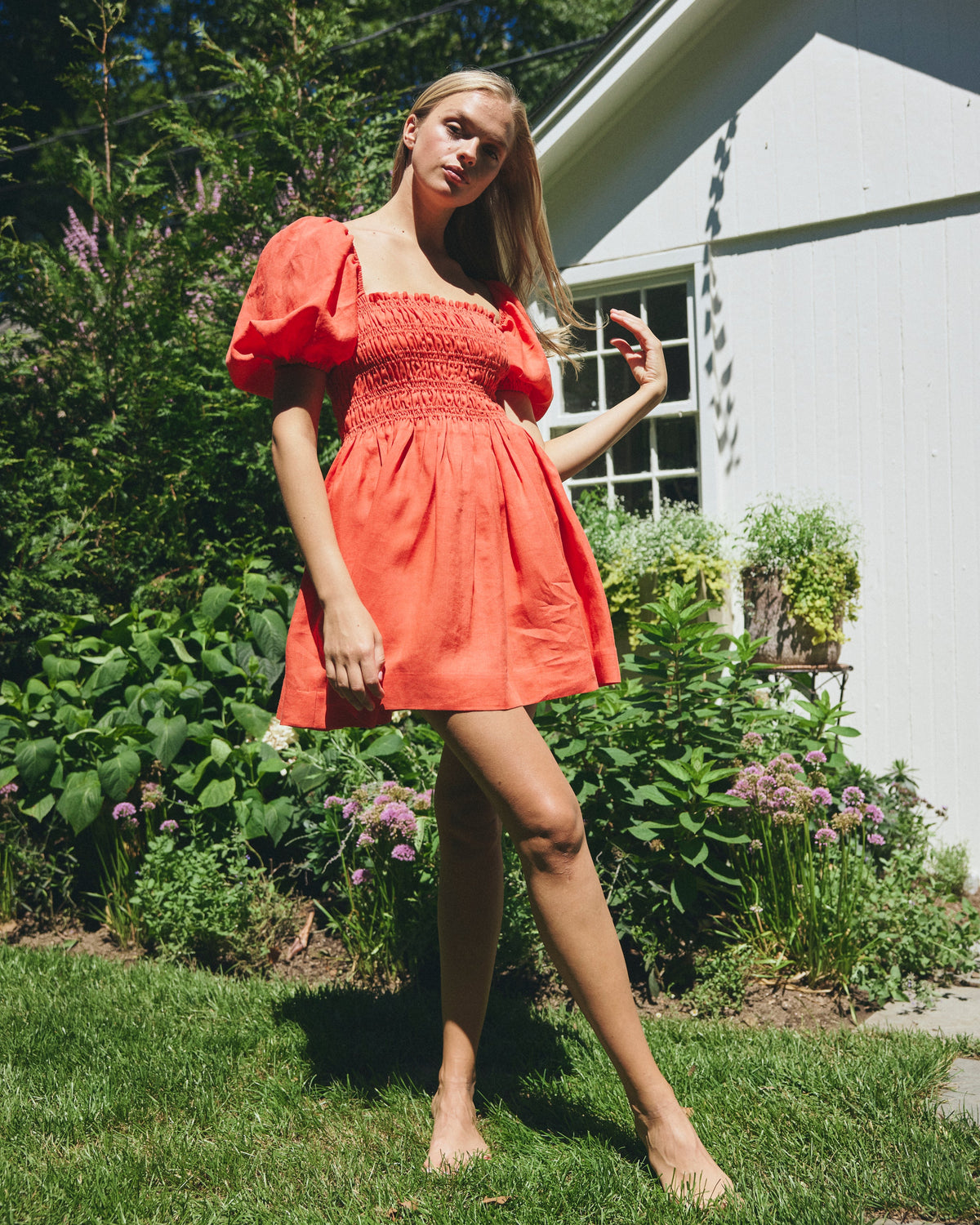 Aisla Mini Dress in Poppy