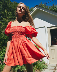 Aisla Mini Dress in Poppy