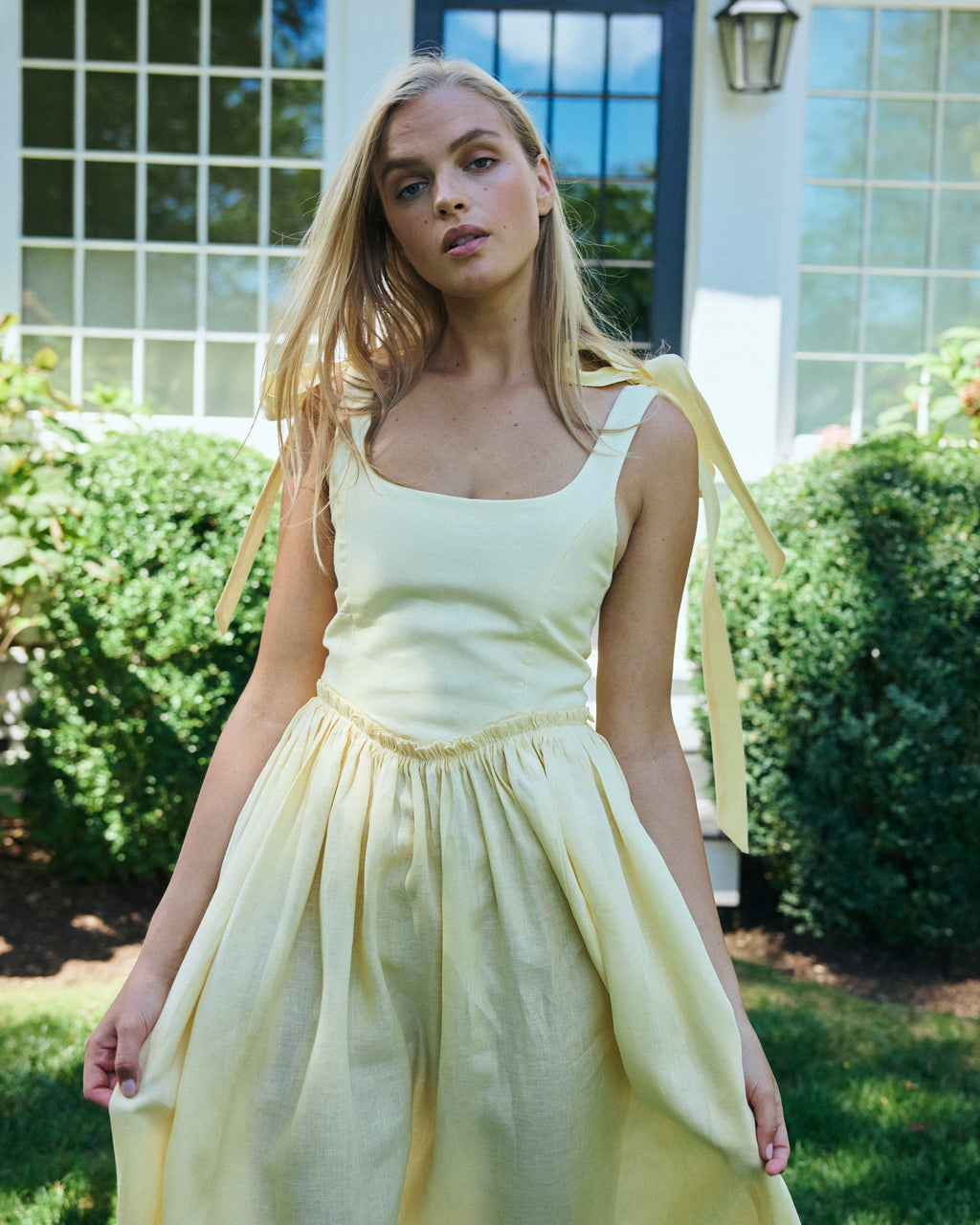 Marie Dress in Butter Yellow