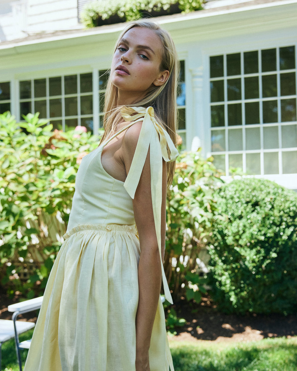 Marie Dress in Butter Yellow