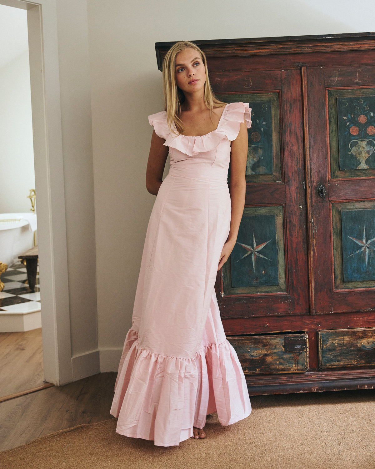 Camille Dress in Powder Pink