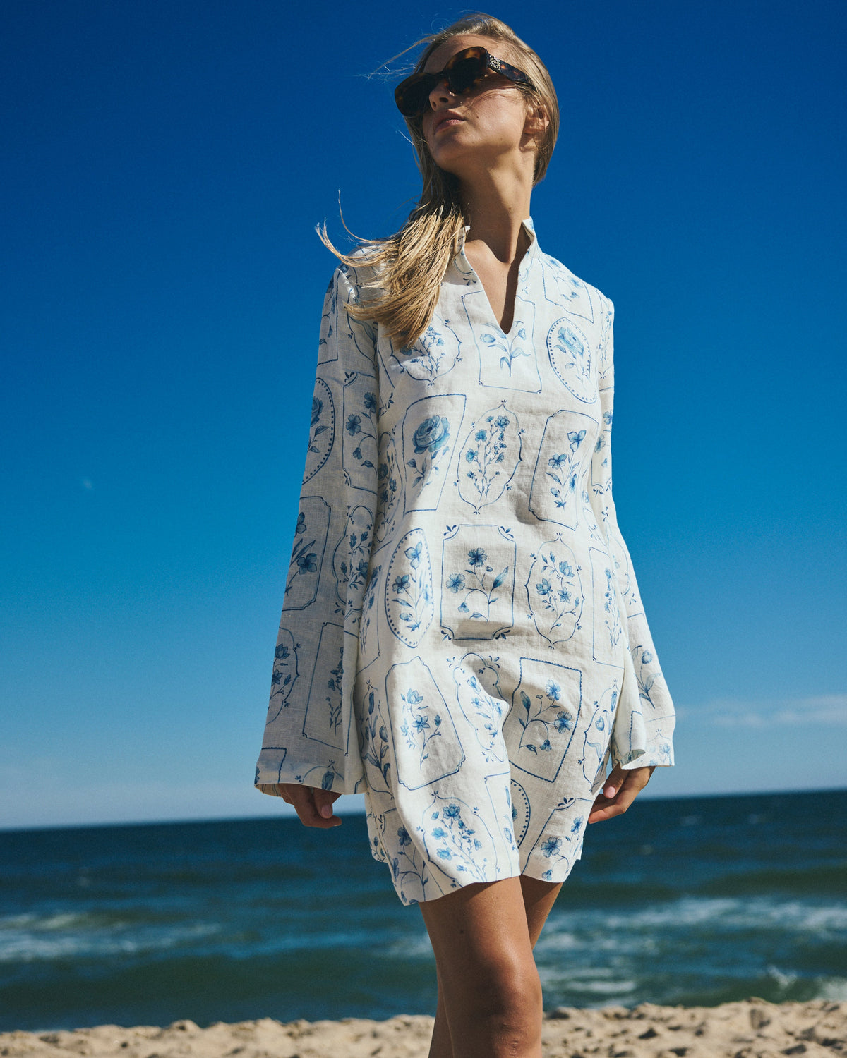 Emma Tunic in Delft Tile
