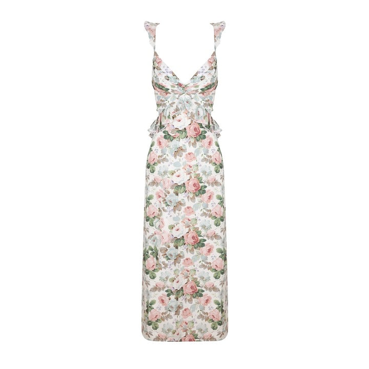 Capucine Dress in Rose Floral