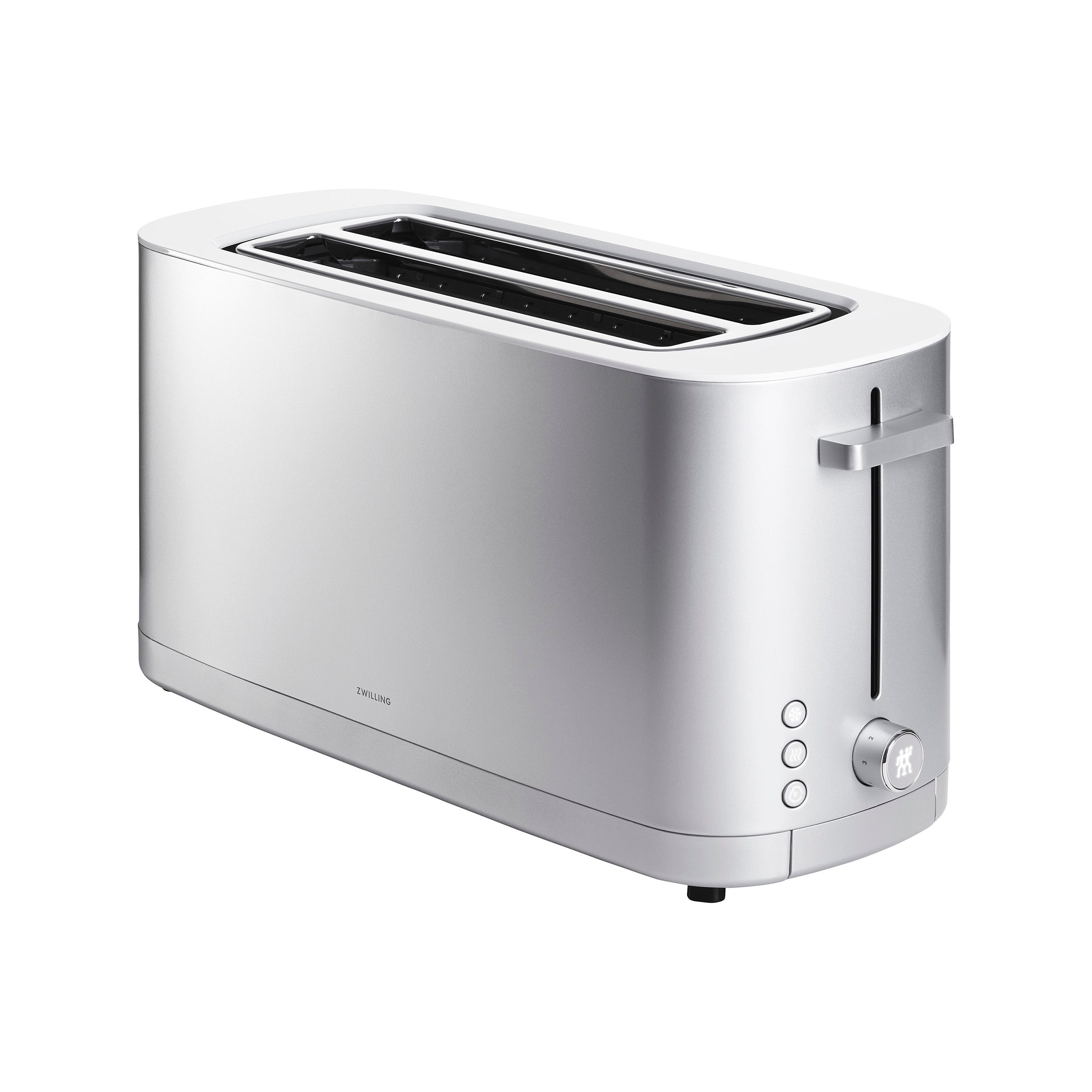 Enfinigy, 4-Slice Long Slot Toaster, Extra Wide 1.5" Slot for Bagels and Toast, Silver