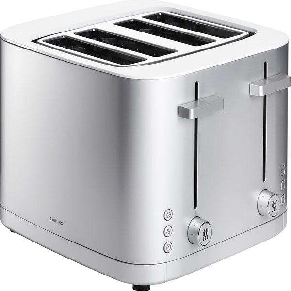Enfinigy 4-Slice Toaster, Extra Wide 1.5" Slots for Bagels and Toast, Silver