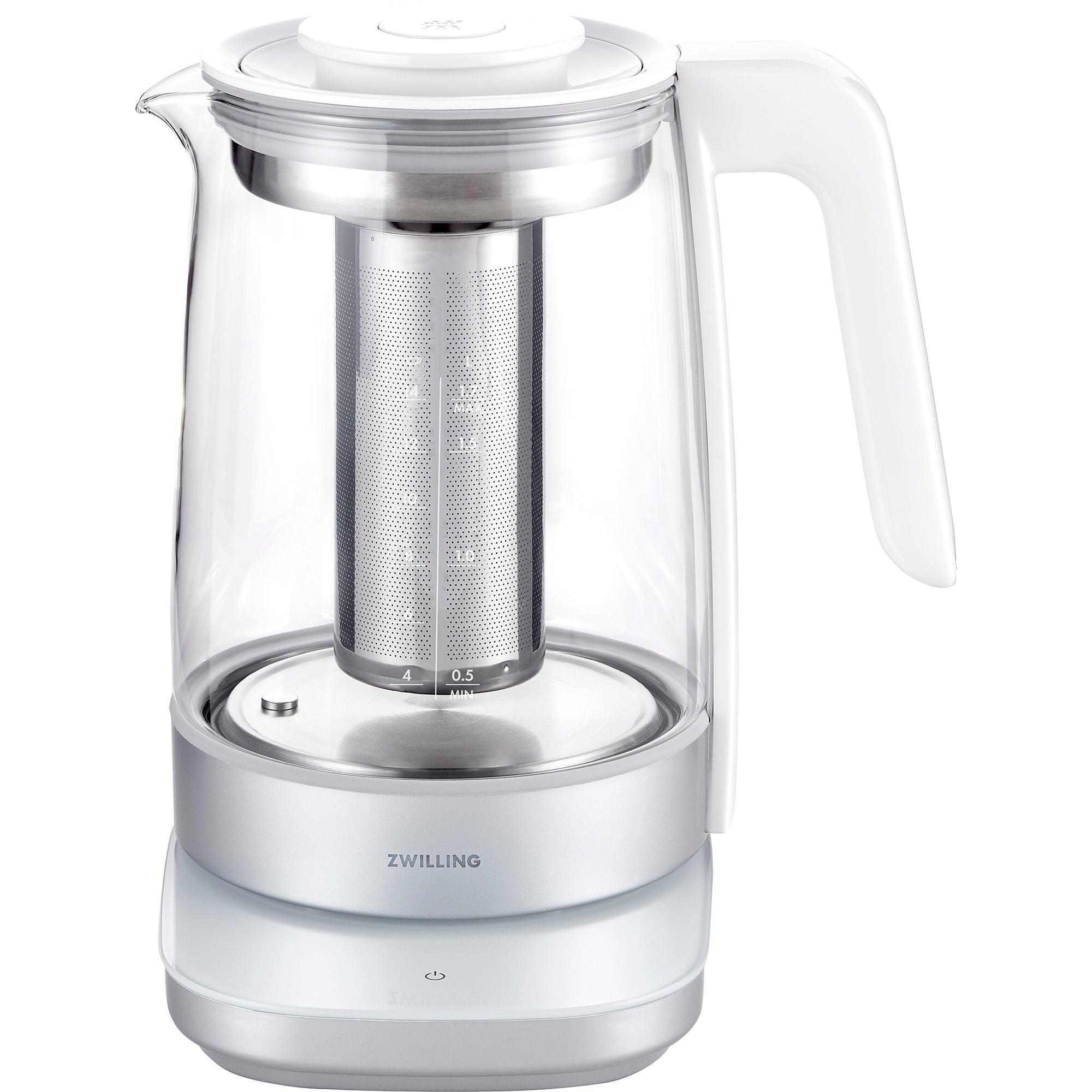 Enfinigy Glass Kettle, Tea Kettle, Silver