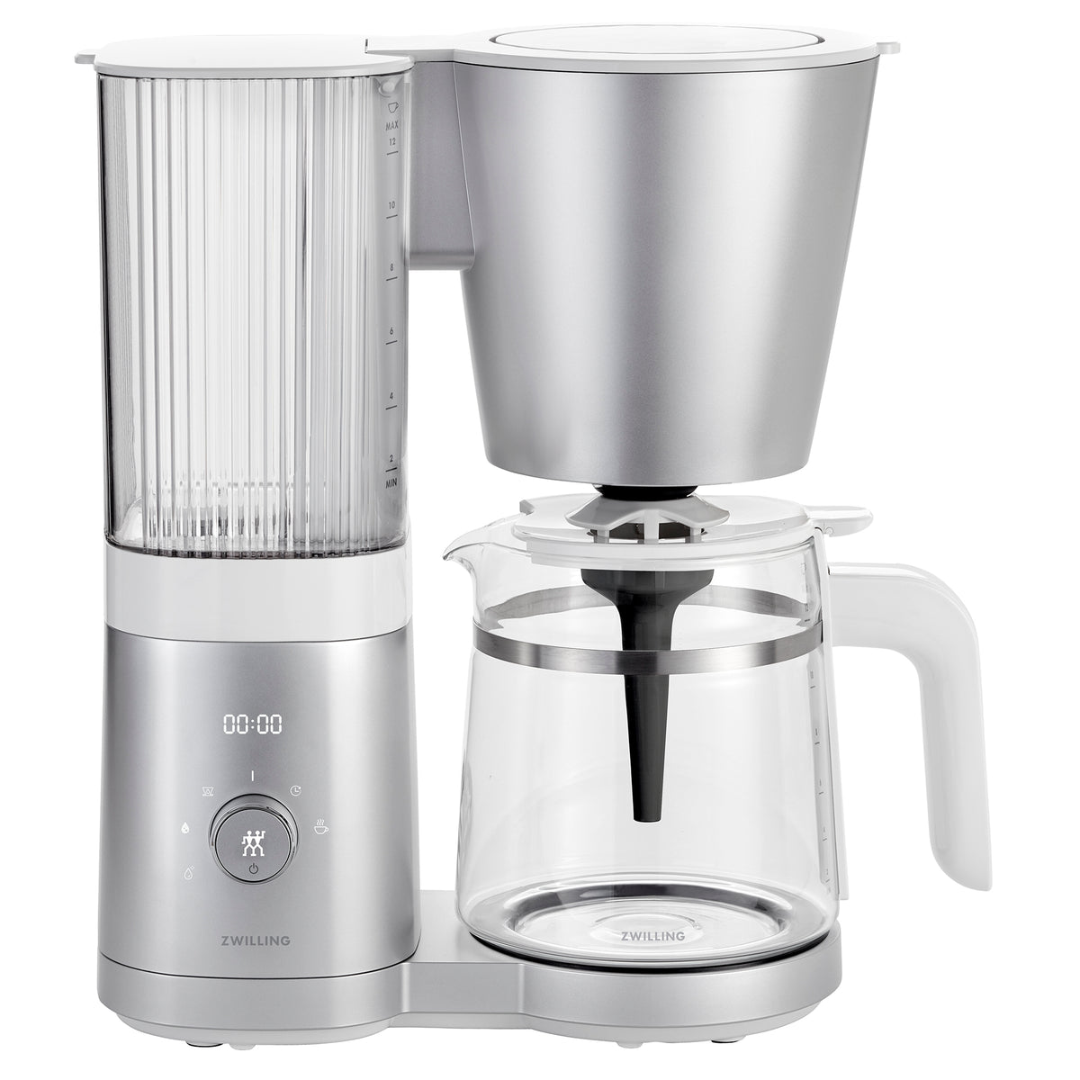 Enfinigy Glass Drip Coffee Maker 12 Cup, Awarded the SCA Golden Cup Standard, Silver