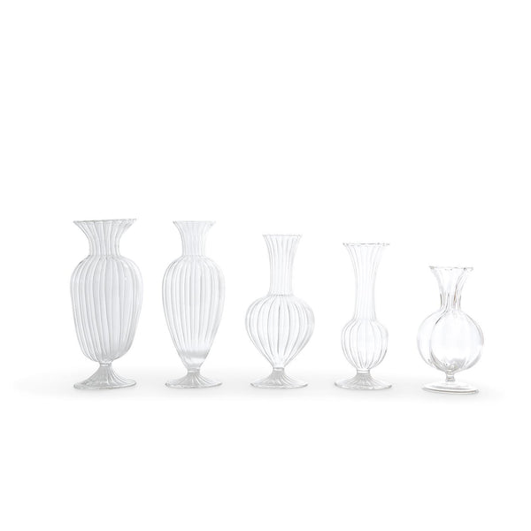 Verre Fluted Vase, Set of 5
