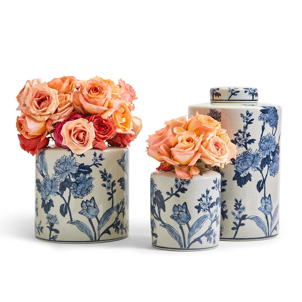 Japanese Blossom Tea Jars, Set of 3