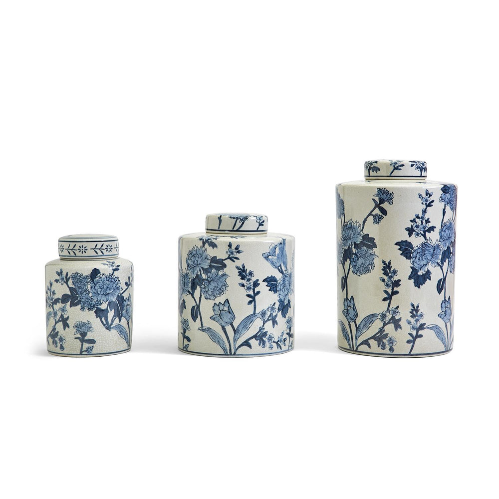 Japanese Blossom Tea Jars, Set of 3