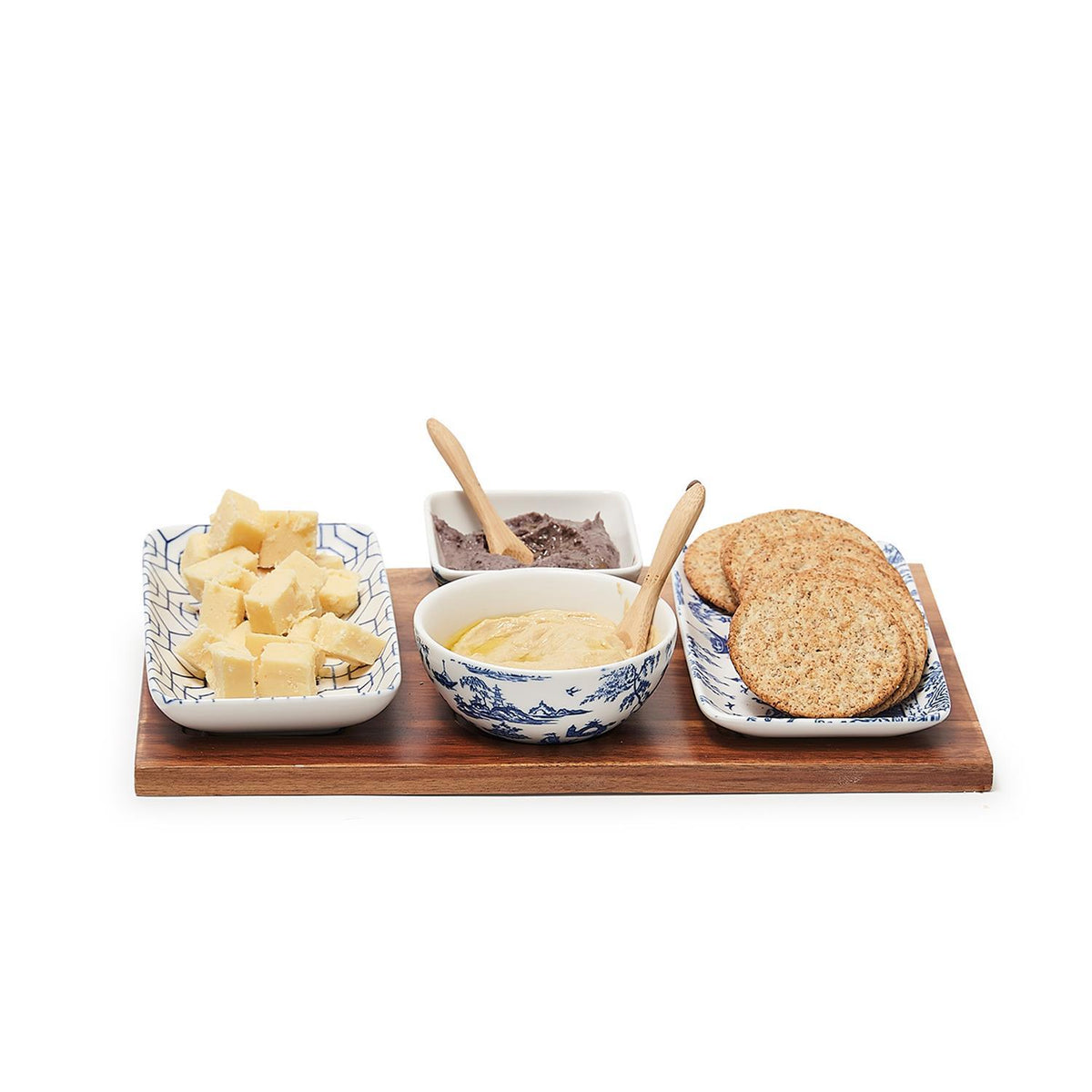 Chinoiserie Tidbits and Tapas Serving Set, Set of 7