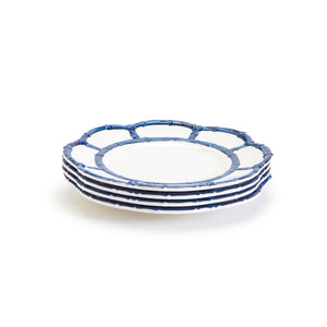 Blue Bamboo Touch Salad / Dessert Plate, Set of 4