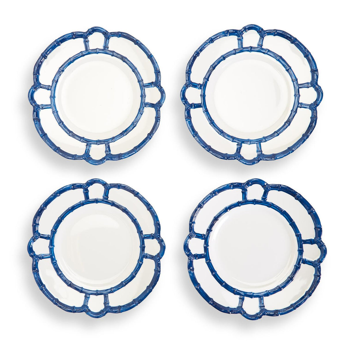 Blue Bamboo Touch Dinner Plate, Set of 4