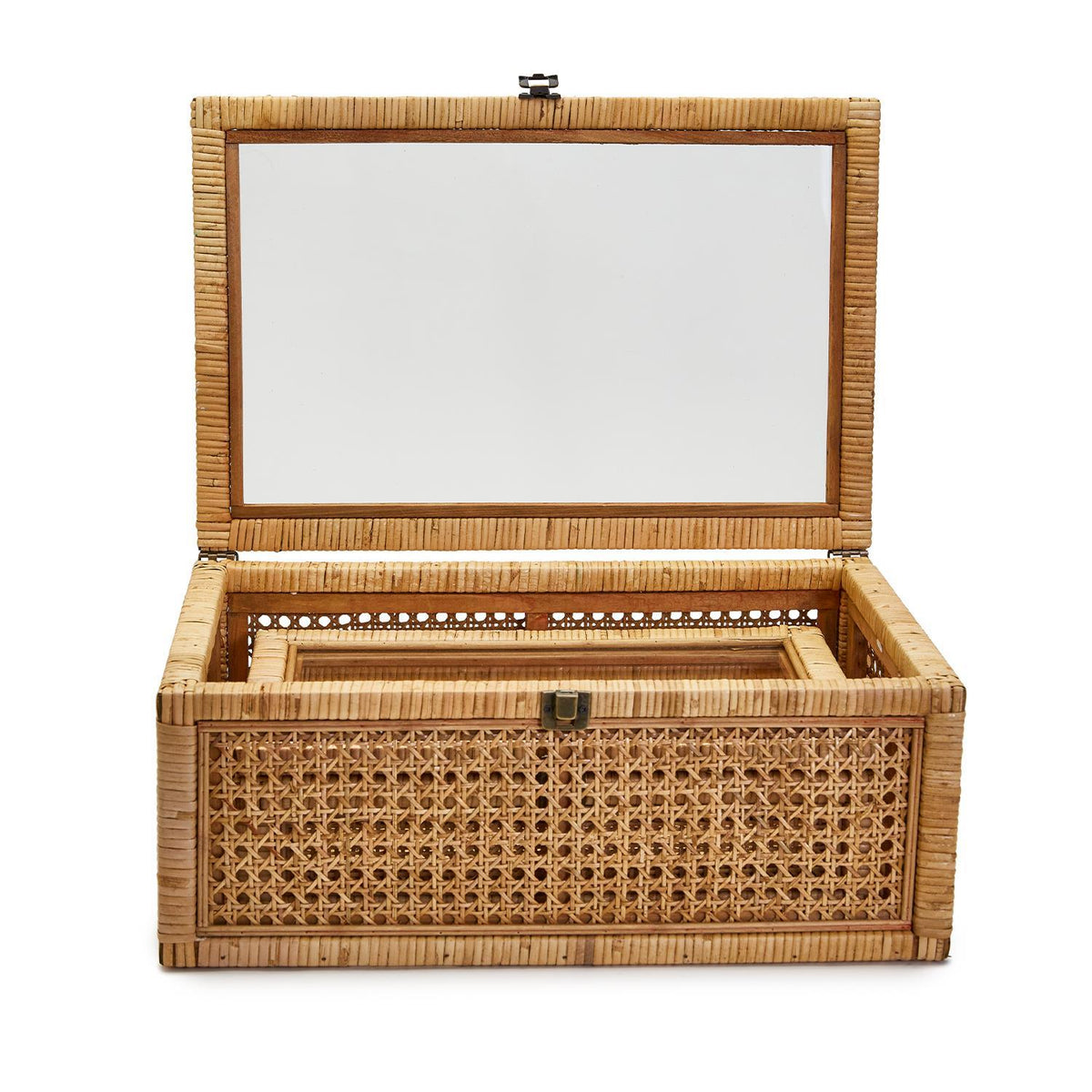 Rattan Decorative Storage Boxes, Set of 2