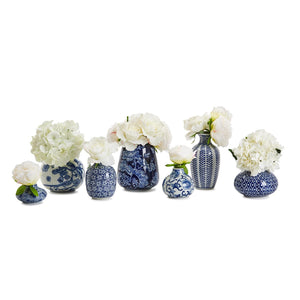 Blue & White Vase, Set of 7