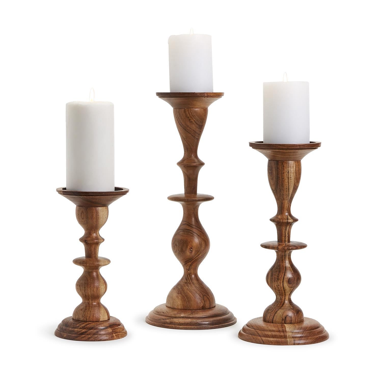 Natural Heights Hand-Crafted Pillar Candleholders