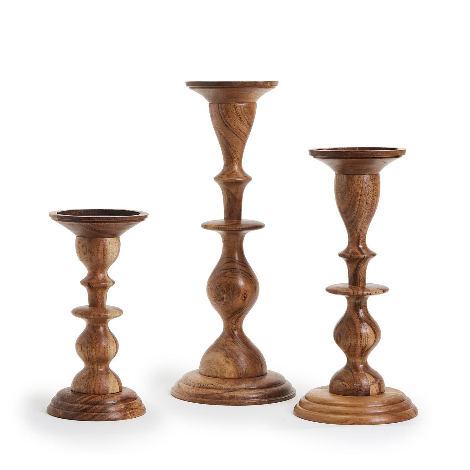 Natural Heights Hand-Crafted Pillar Candleholders