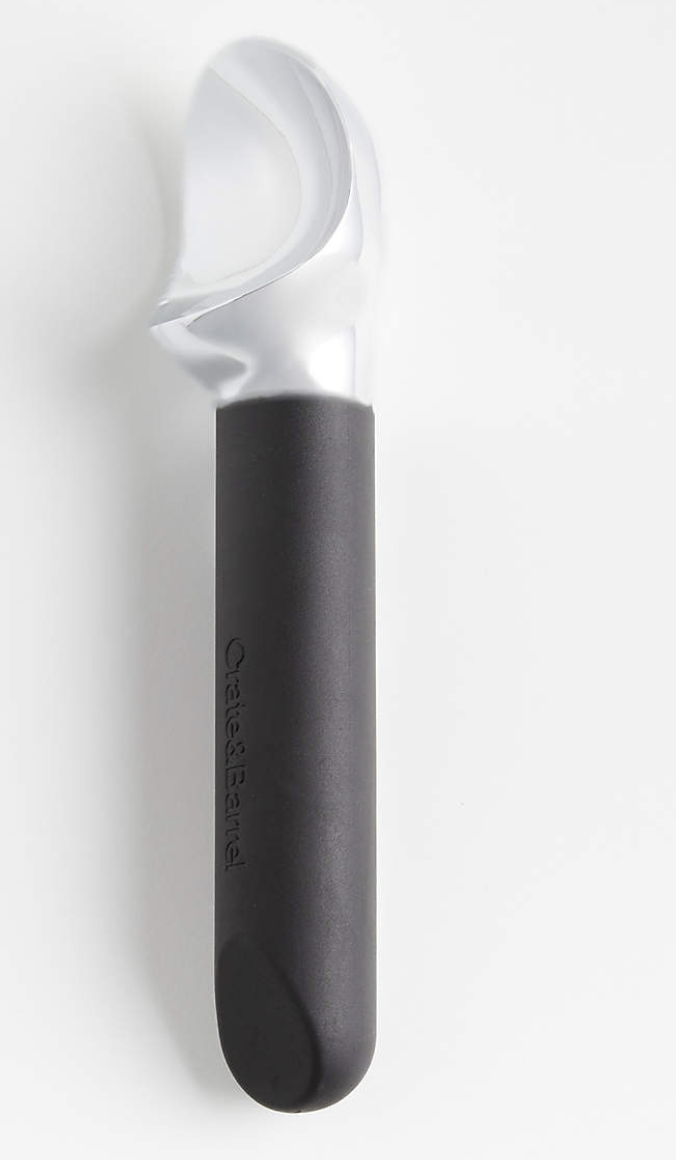 Crate & Barrel Black Soft-Touch Ice Cream Scoop