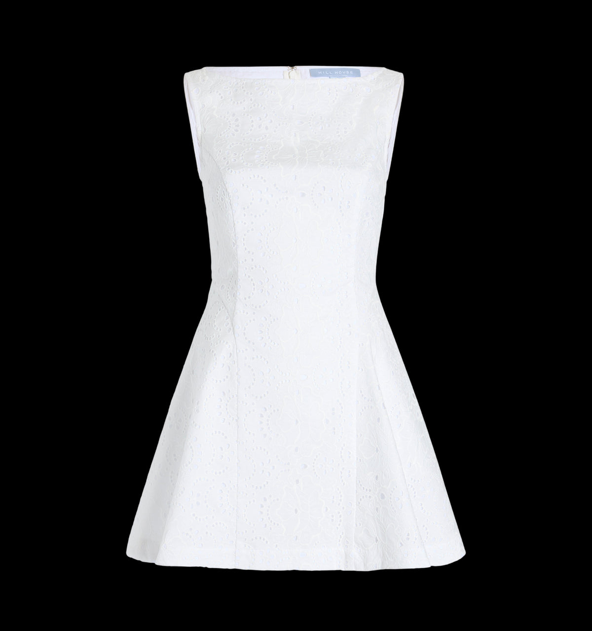 The Sutton Dress in White Broderie Anglaise