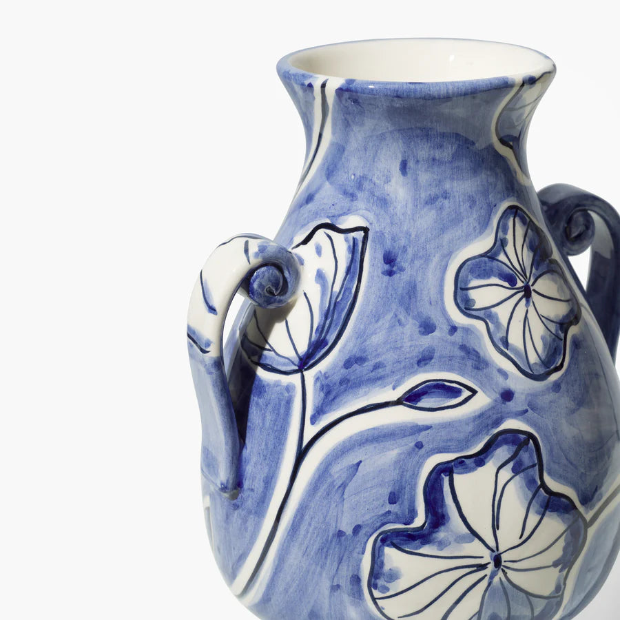 Colibri Vase in Night Blue Nasturium