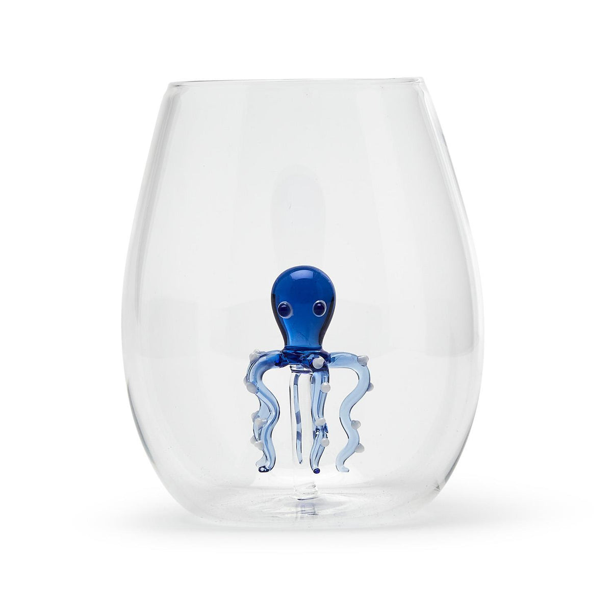 Octopus Icon Stemless Wine Glass