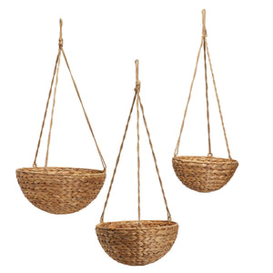 Rice Nut Weave Round Hanging Basket, Set of 3