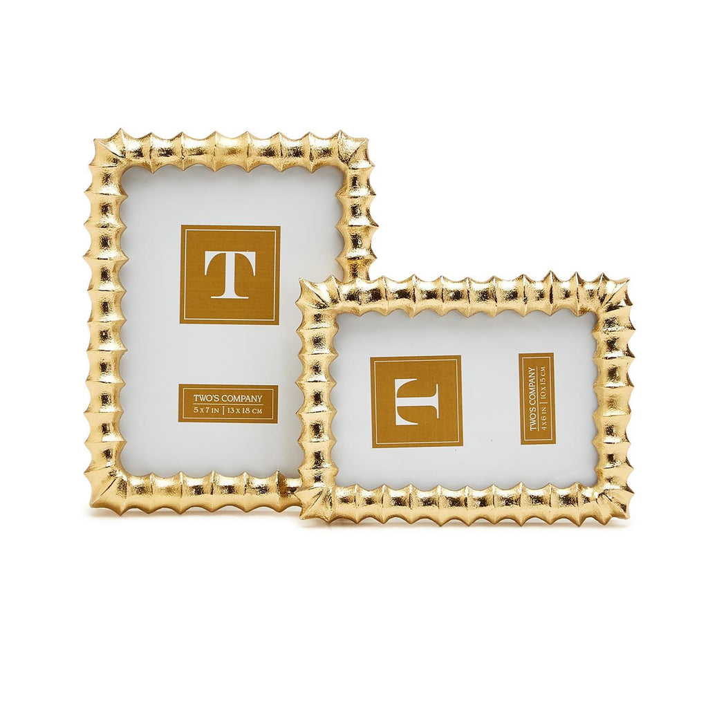 Gold Wave Photo Frame, Set of 2