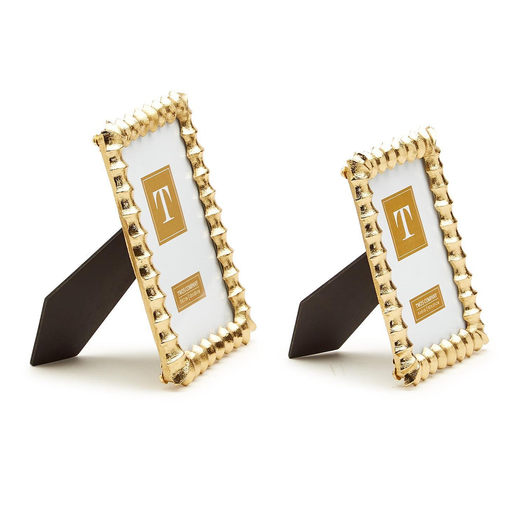 Gold Wave Photo Frame, Set of 2