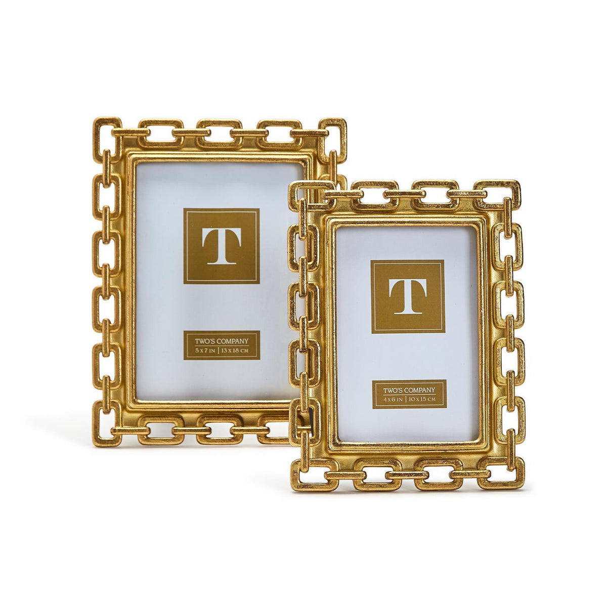 Gold Chain Photo Frame, Set of 2