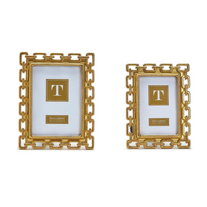 Gold Chain Photo Frame, Set of 2