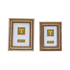 Gold Fern Photo Frame, Set of 2