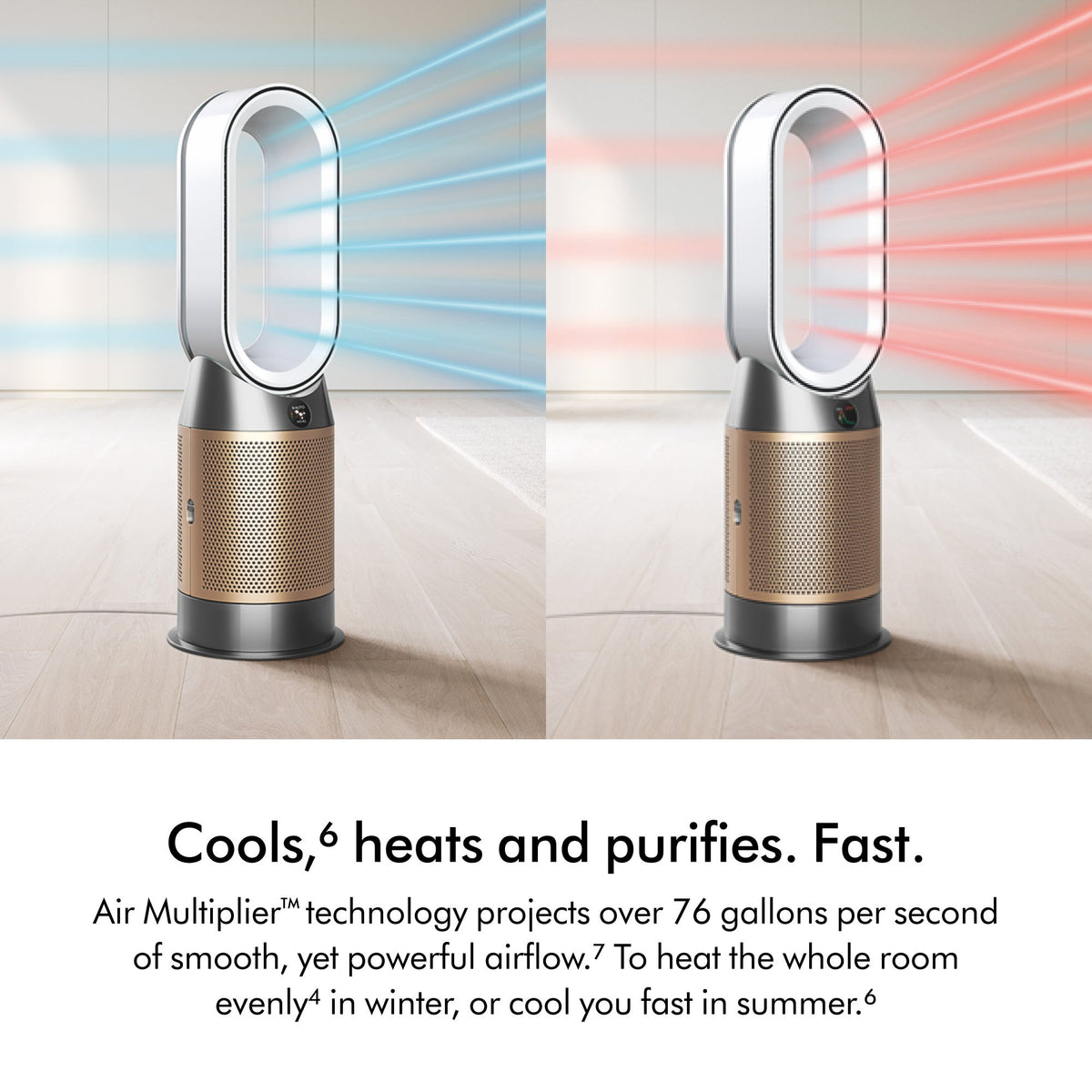 Purifier Hot + Cool De-Nox HP2 in White & Gold