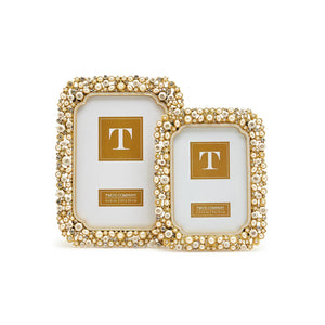 Pearl and Rhinestone Photo Frame, Set of 2