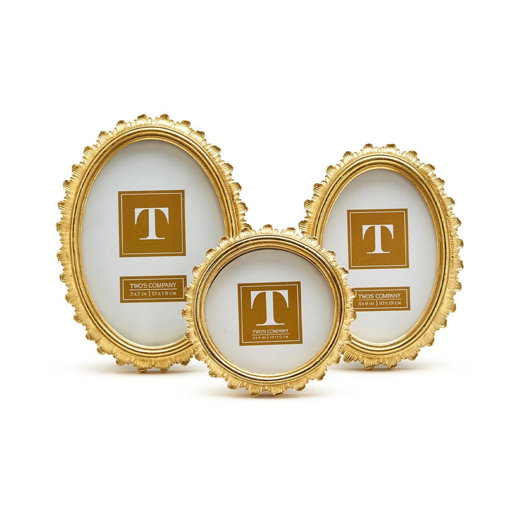 Gold Falcate Photo Frame