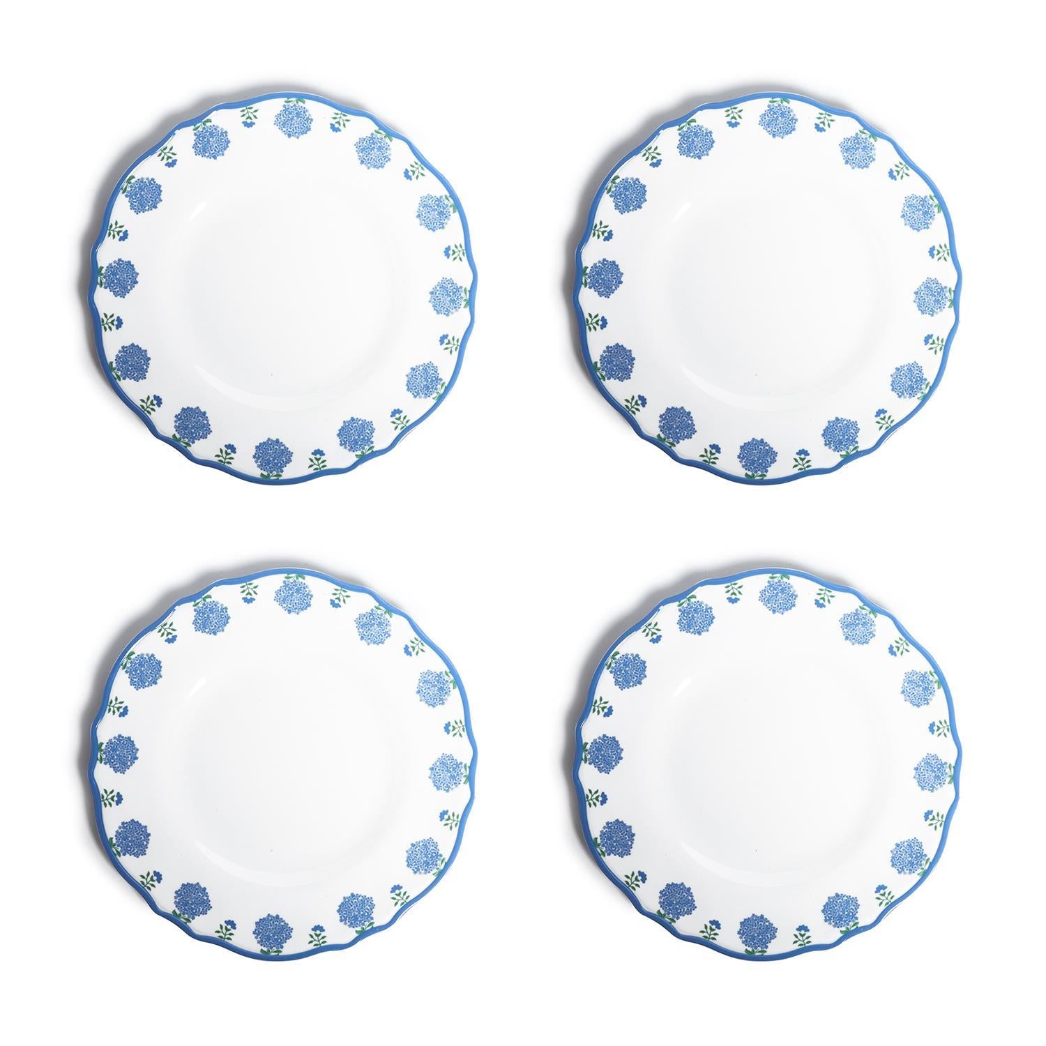 Hydrangea Melamine Dinner Plates