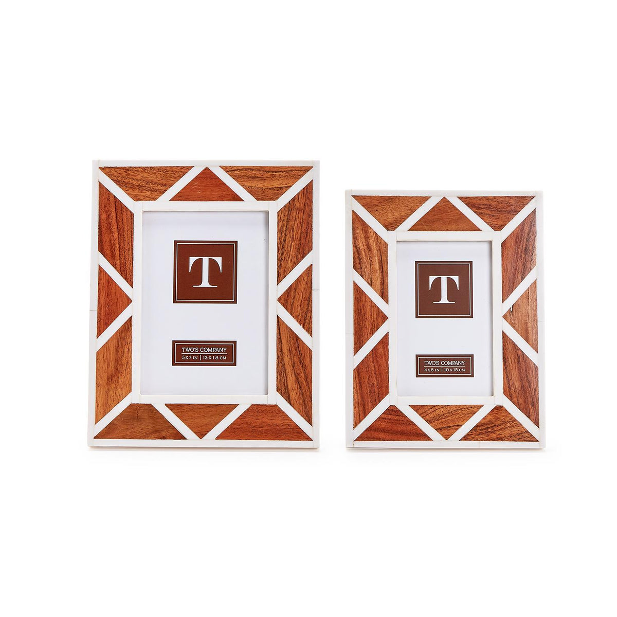 Geometric Cut Photo Frame, Set of 2