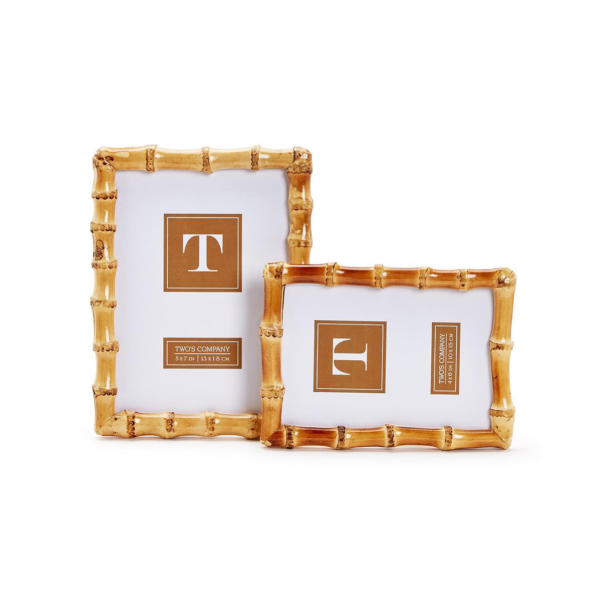 Blonde Bamboo Photo Frame, Set of 2