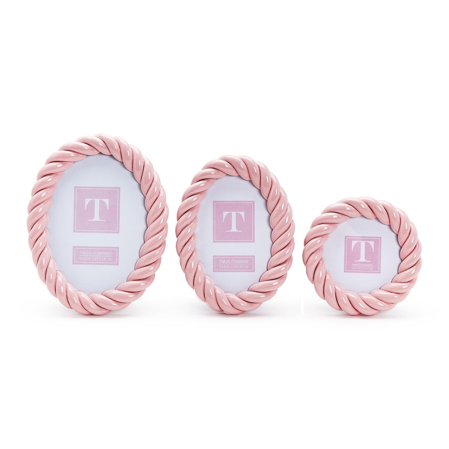 Pink Twist Photo Frame, Set of 3