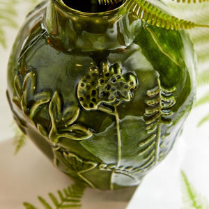 Floral Scape Relief Pattern Vase, Set of 3