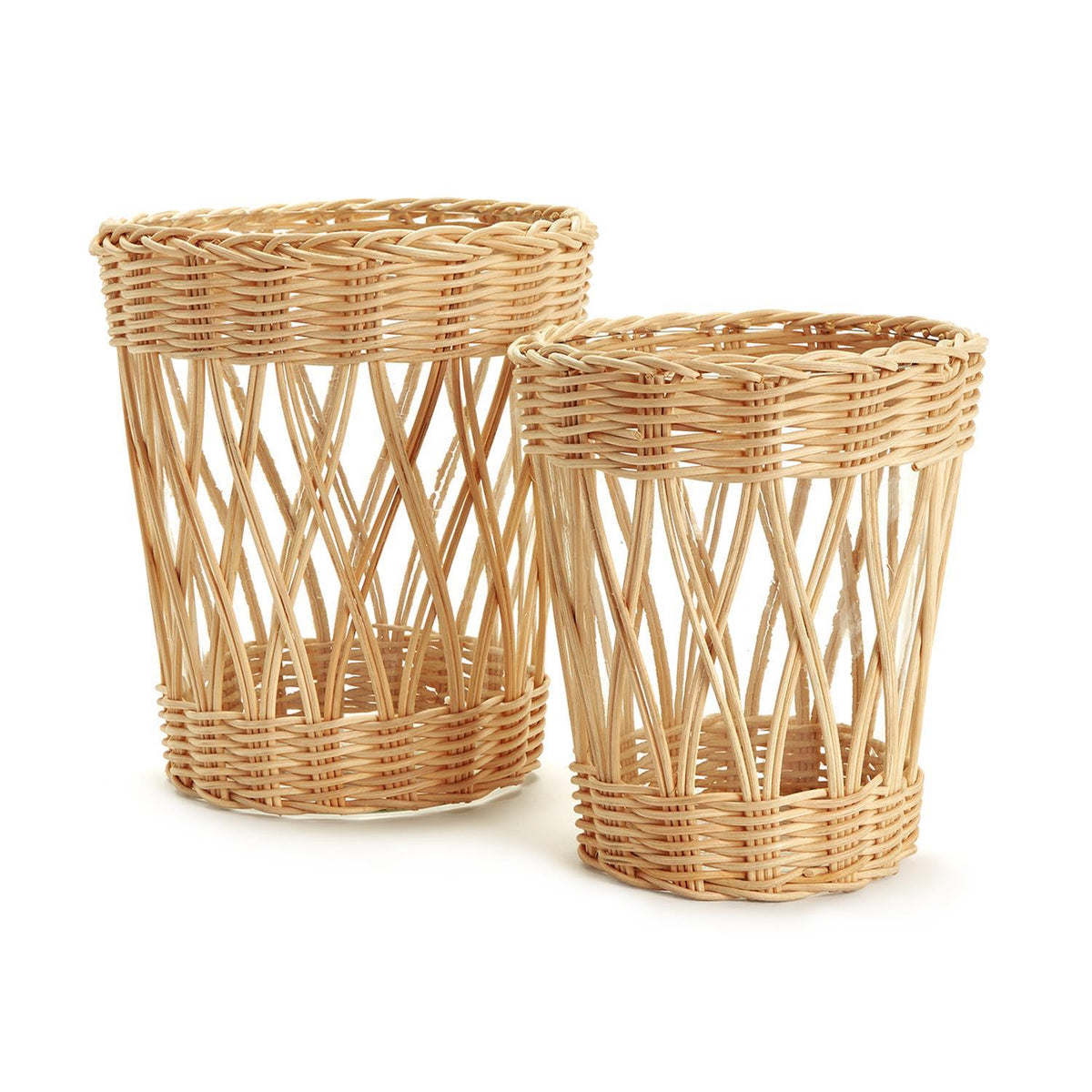 Wicker Vases, Set of 2