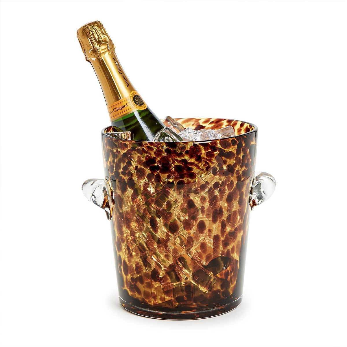 Glass Tortoise Print Ice Bucket