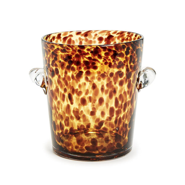 Glass Tortoise Print Ice Bucket