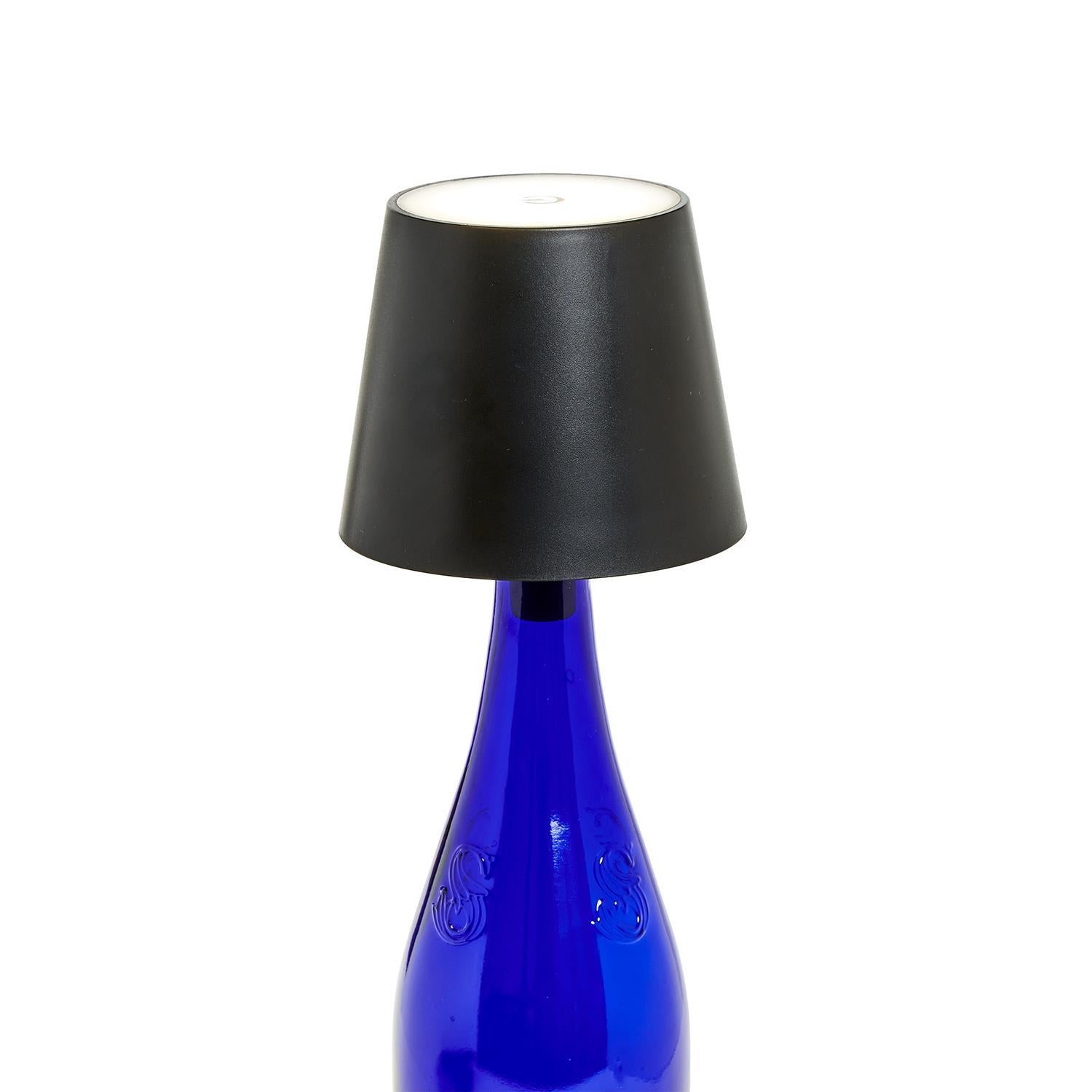LED Touchable Black Lampshade with Bottle Stopper in Gift Box