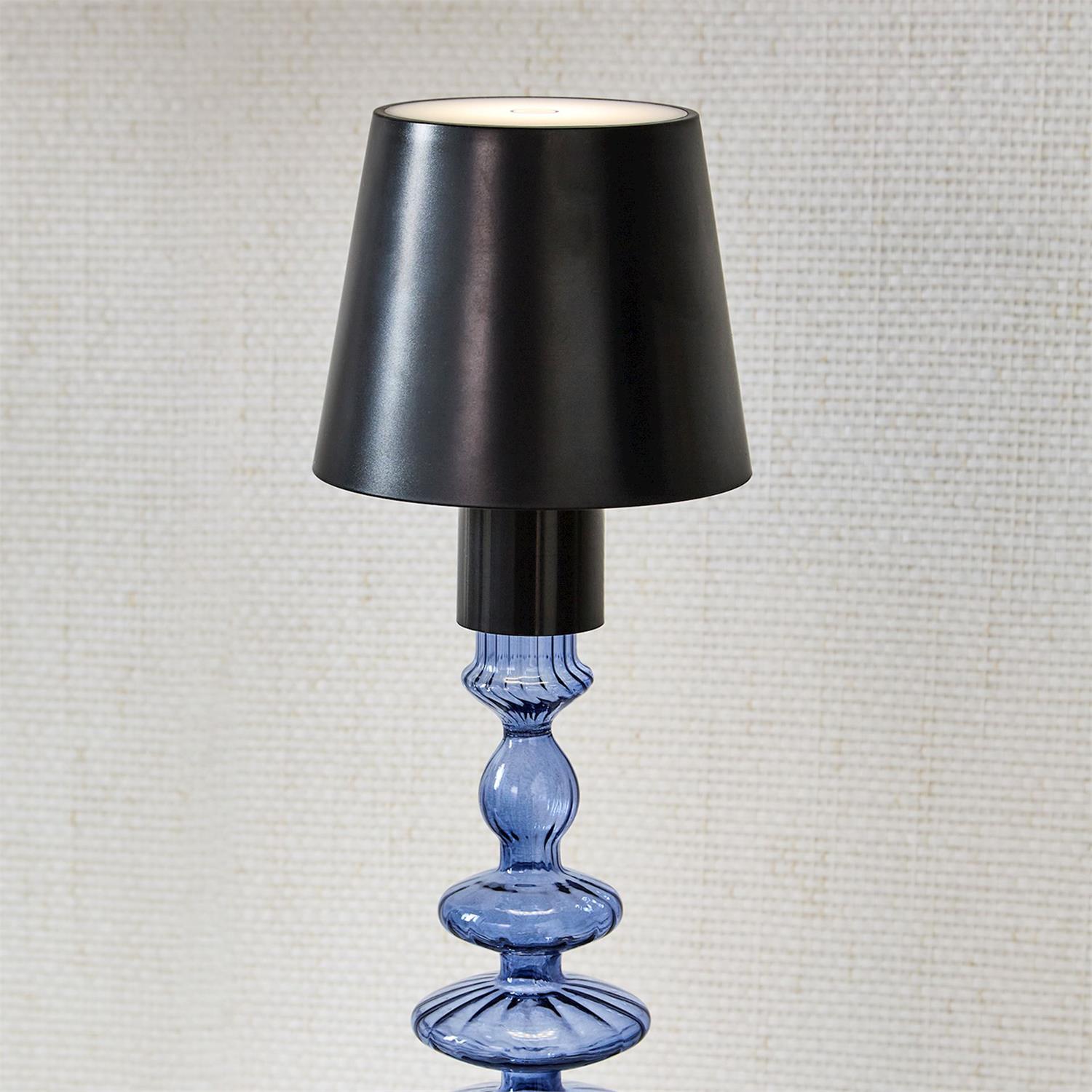 LED Touchable Black Lampshade with Bottle Stopper in Gift Box