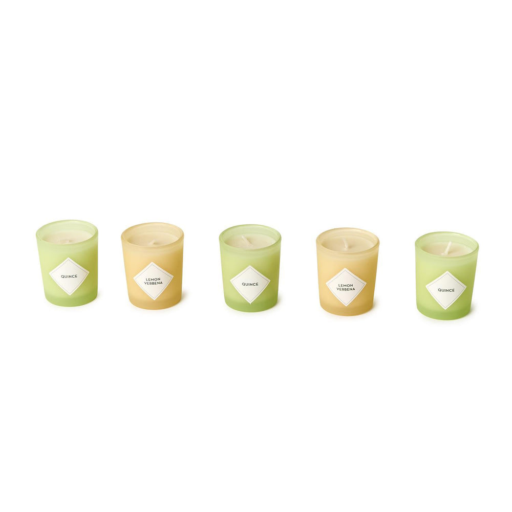 Lemon Verbena and Quince Scented Candles in Gift Box, Set of 5