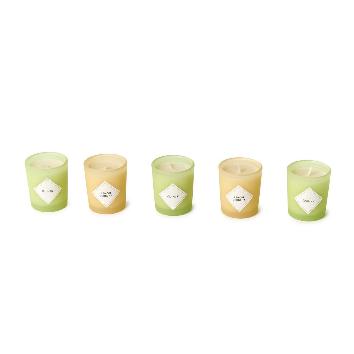 Lemon Verbena and Quince Scented Candles in Gift Box, Set of 5